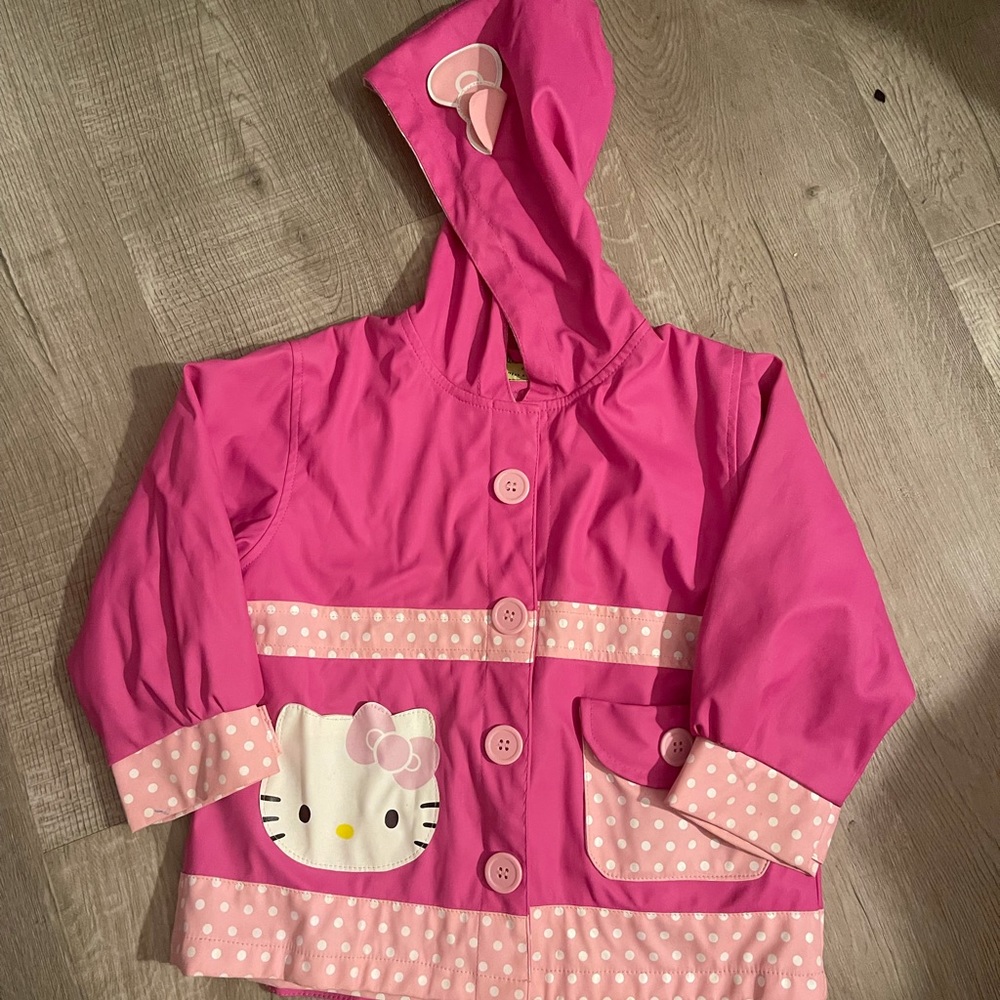 Hello Kitty hooded raincoat size 4/5